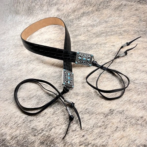 Brighton | Accessories | Brighton Black Leather Turquoise 